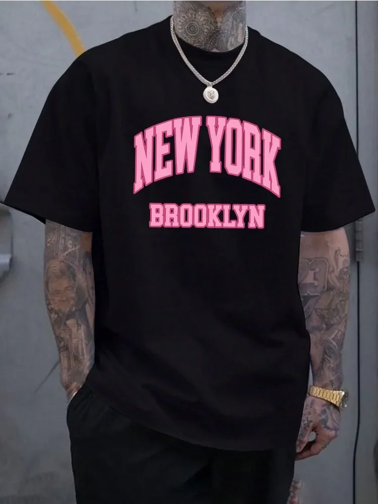 Street Fashion New York - T-shirt da uomo estiva in cotone