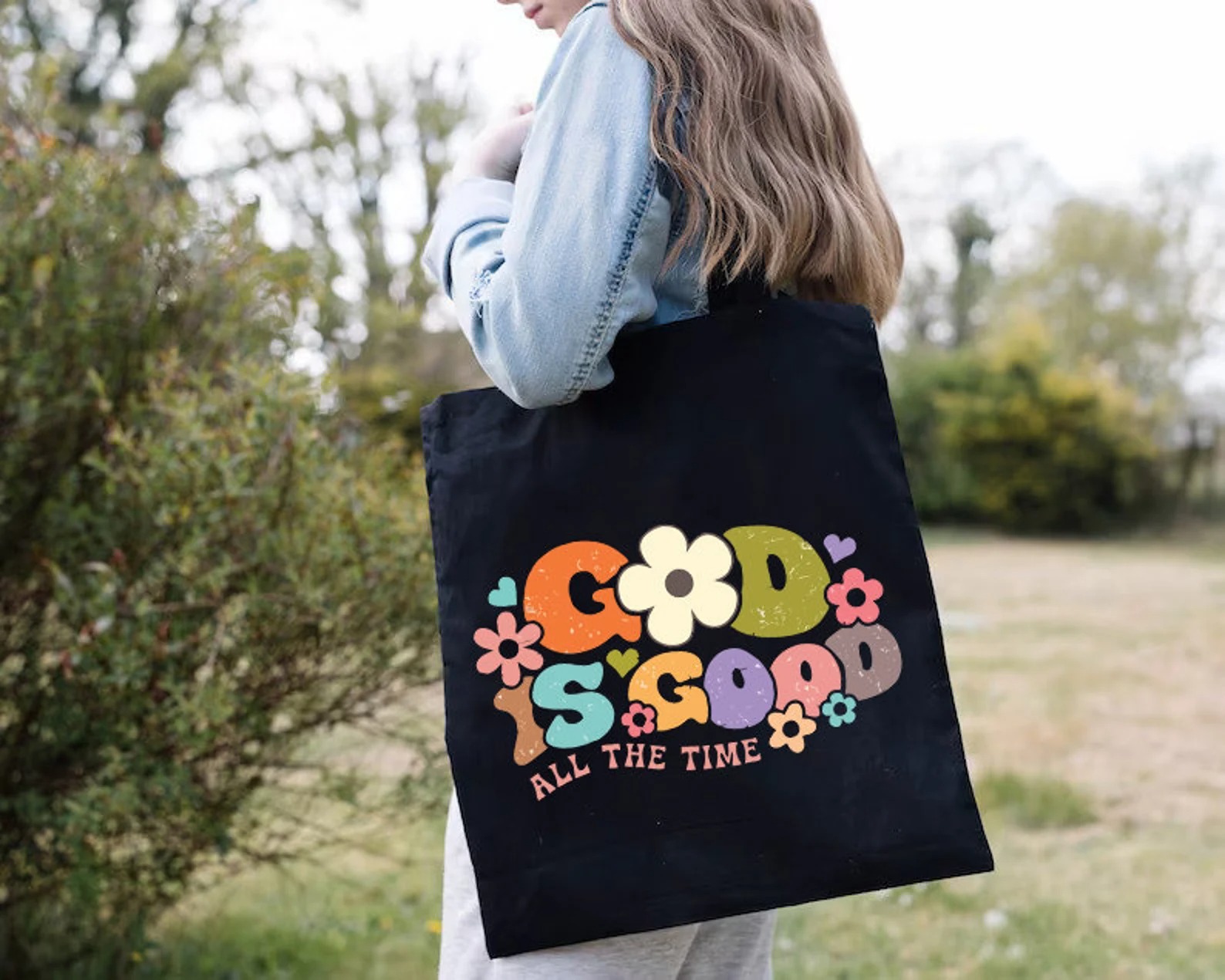 Tote Bag Canvas Print - Borsa Tote 'Dio è Buono', Borsa