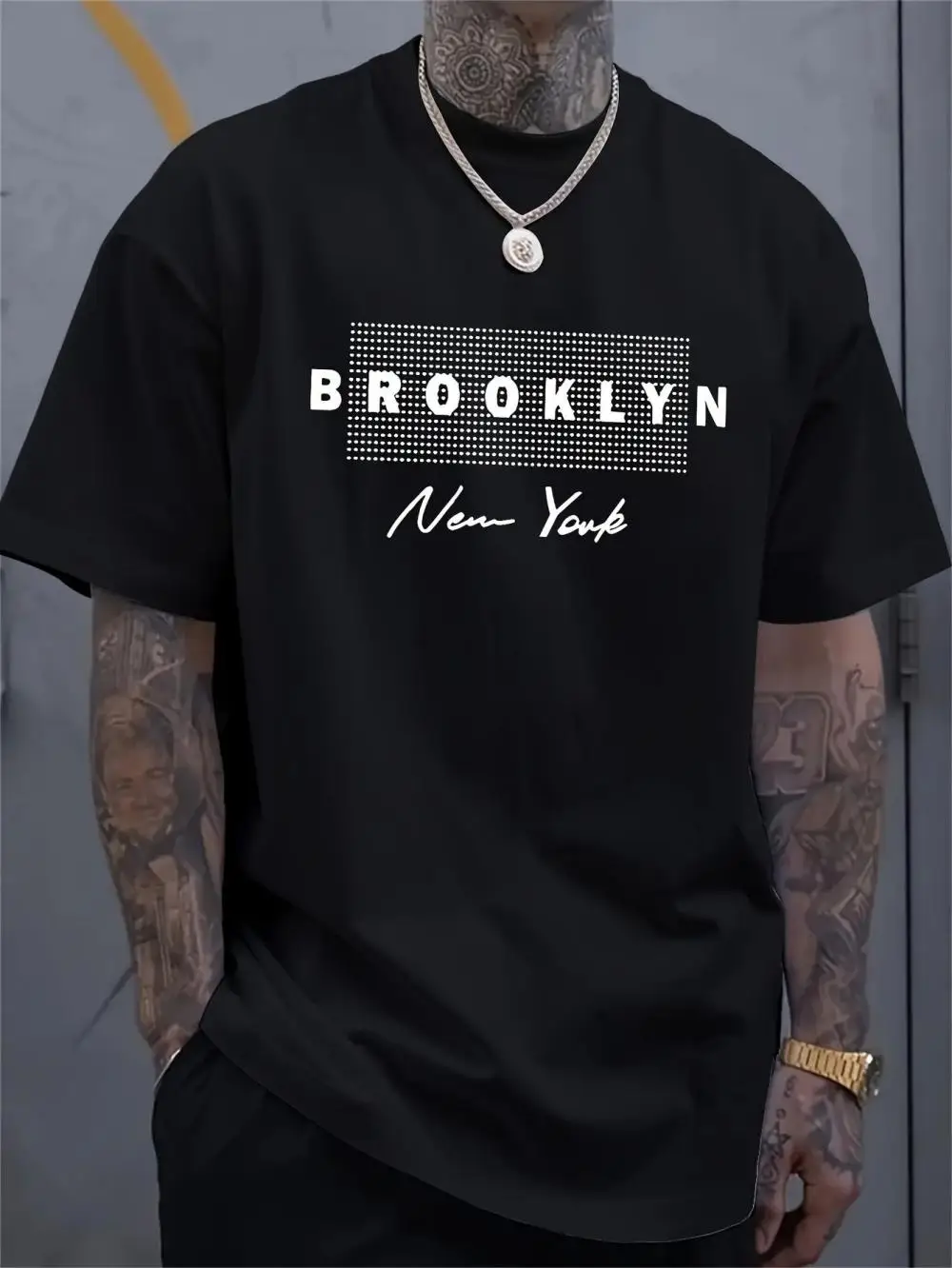 Street Fashion New York - T-shirt da uomo con stampa New