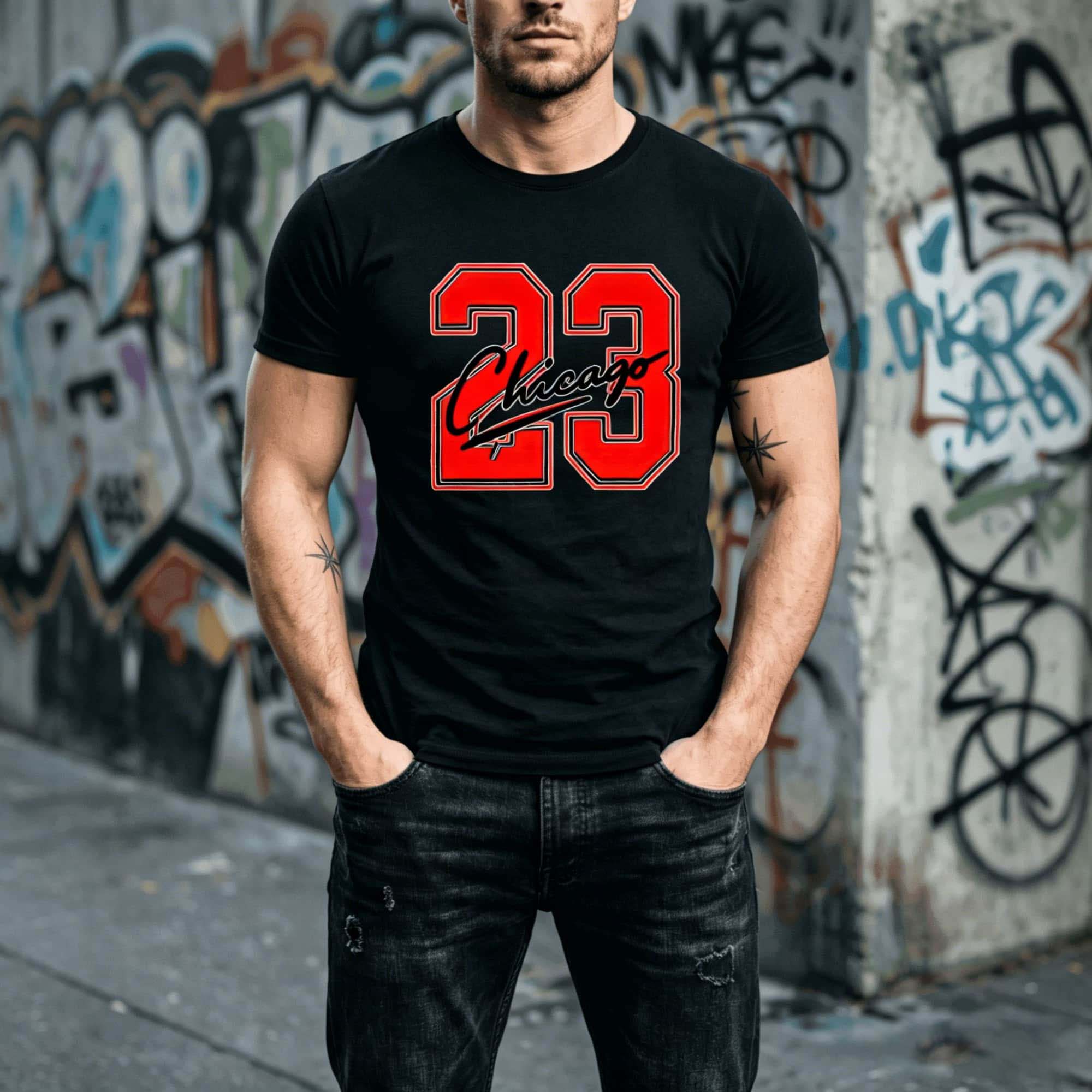 Street Fashion Chicago - T-shirt estiva da uomo con stampa