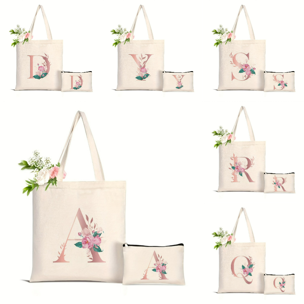 Tote Bag Canvas Print - Borsa tote con stampa floreale a