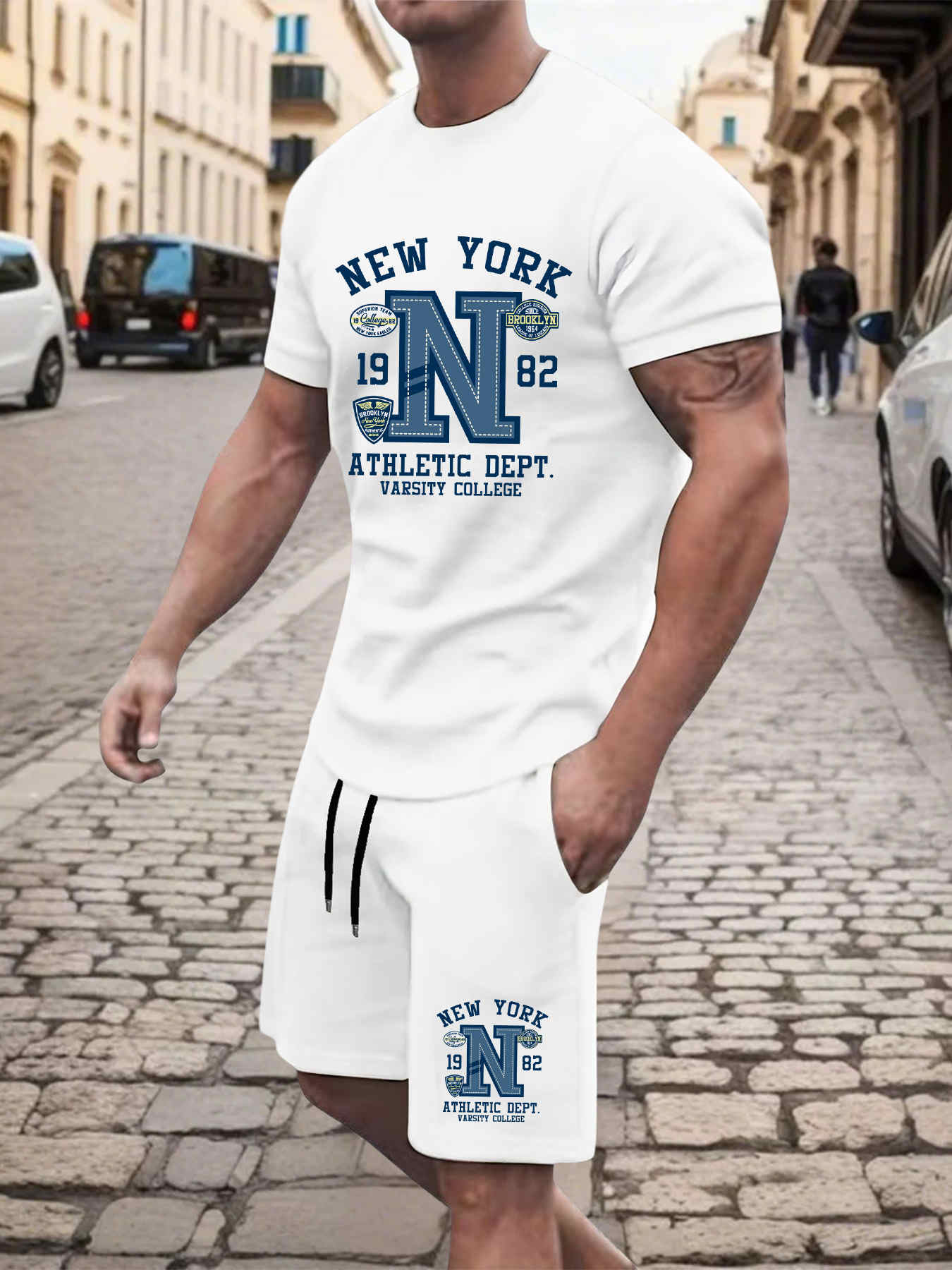 Street Fashion New York 2025 - 2025 New Summer Mens Set T-shirt