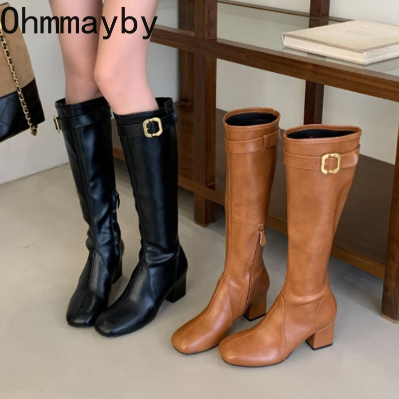 Street Fashion Winter - Stivali Alti da Donna Retrò con