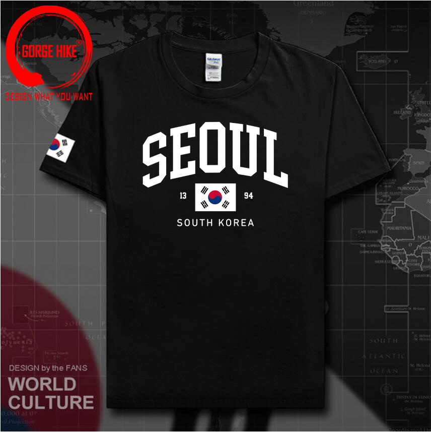 Street Fashion Of Seoul - Magliette unisex con bandiera sudcoreana di