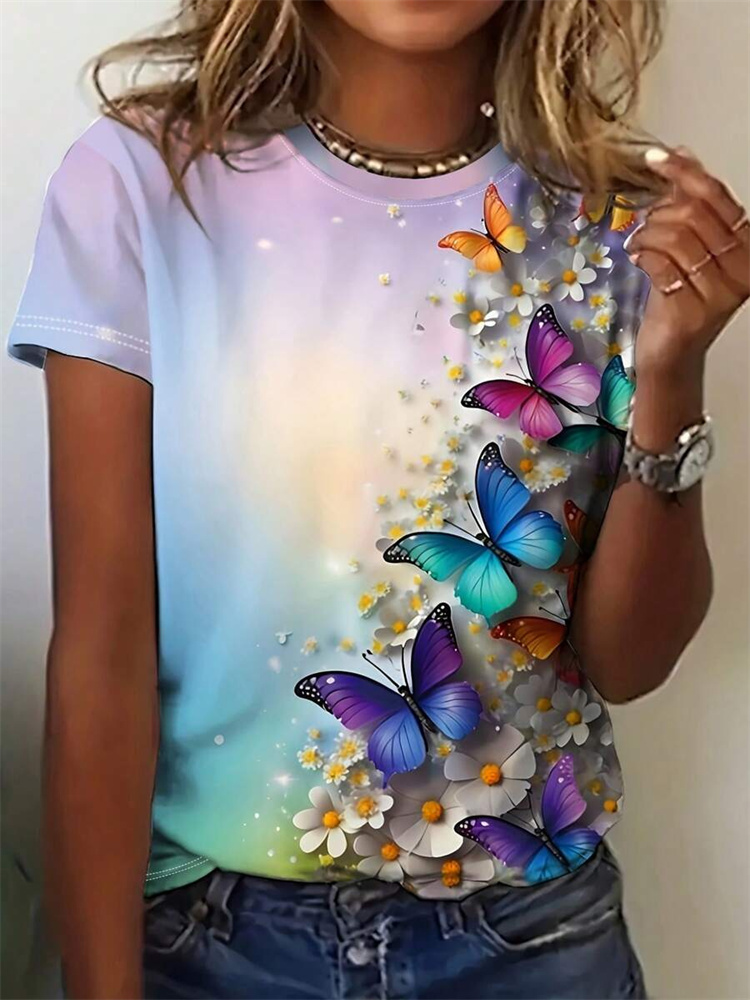 Street Fashion Urban - T-shirt da donna con stampa a