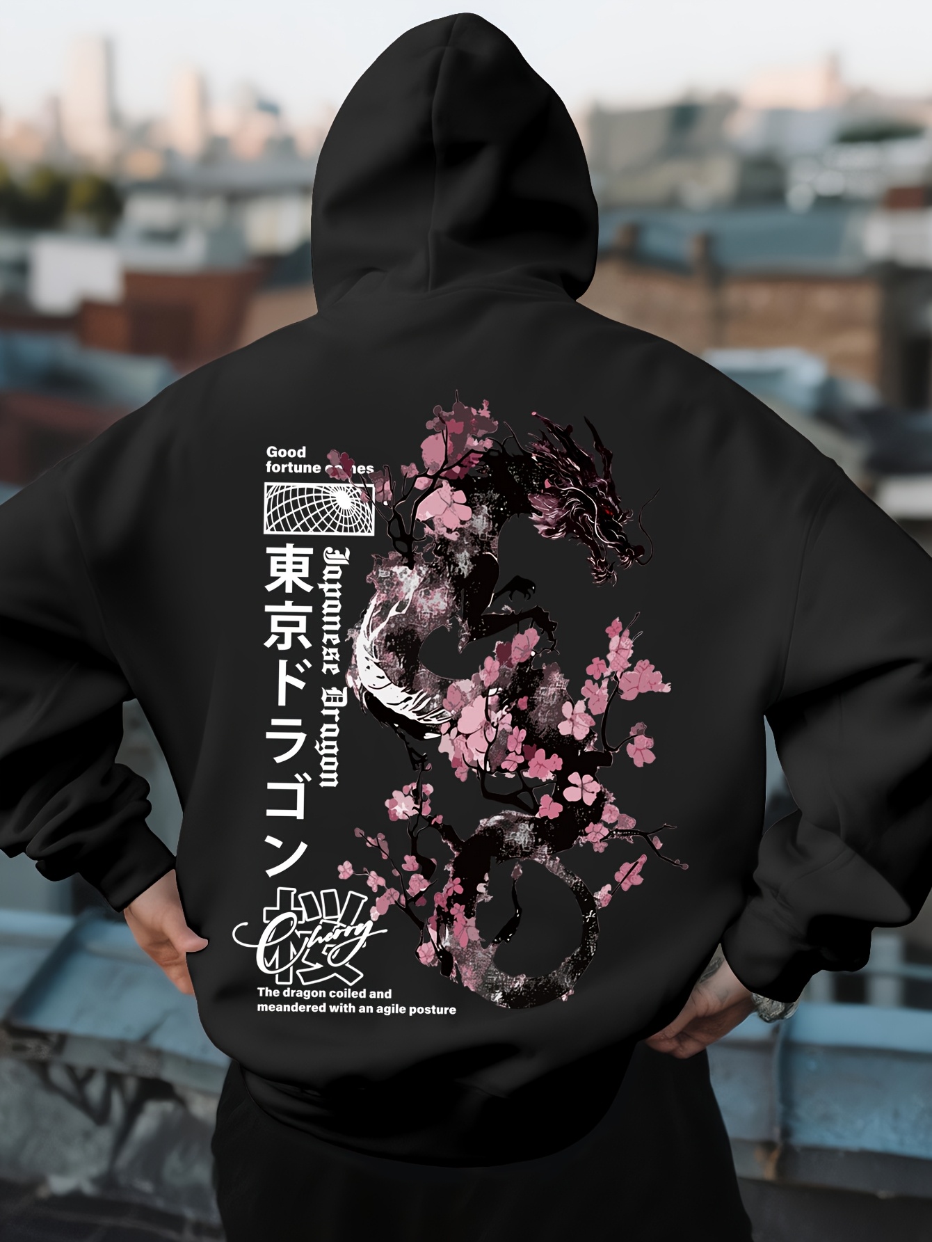 Street Fashion Asian Men - Felpa Sportiva Hip Hop da Uomo