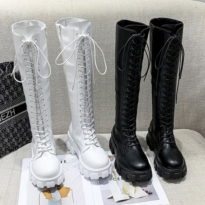 Street Fashion Winter - Stivali Alti da Donna con Lacci,