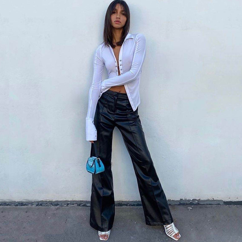 Pantaloni in Pelle Nera a Vita - Street Fashion Week recensione e prezzo