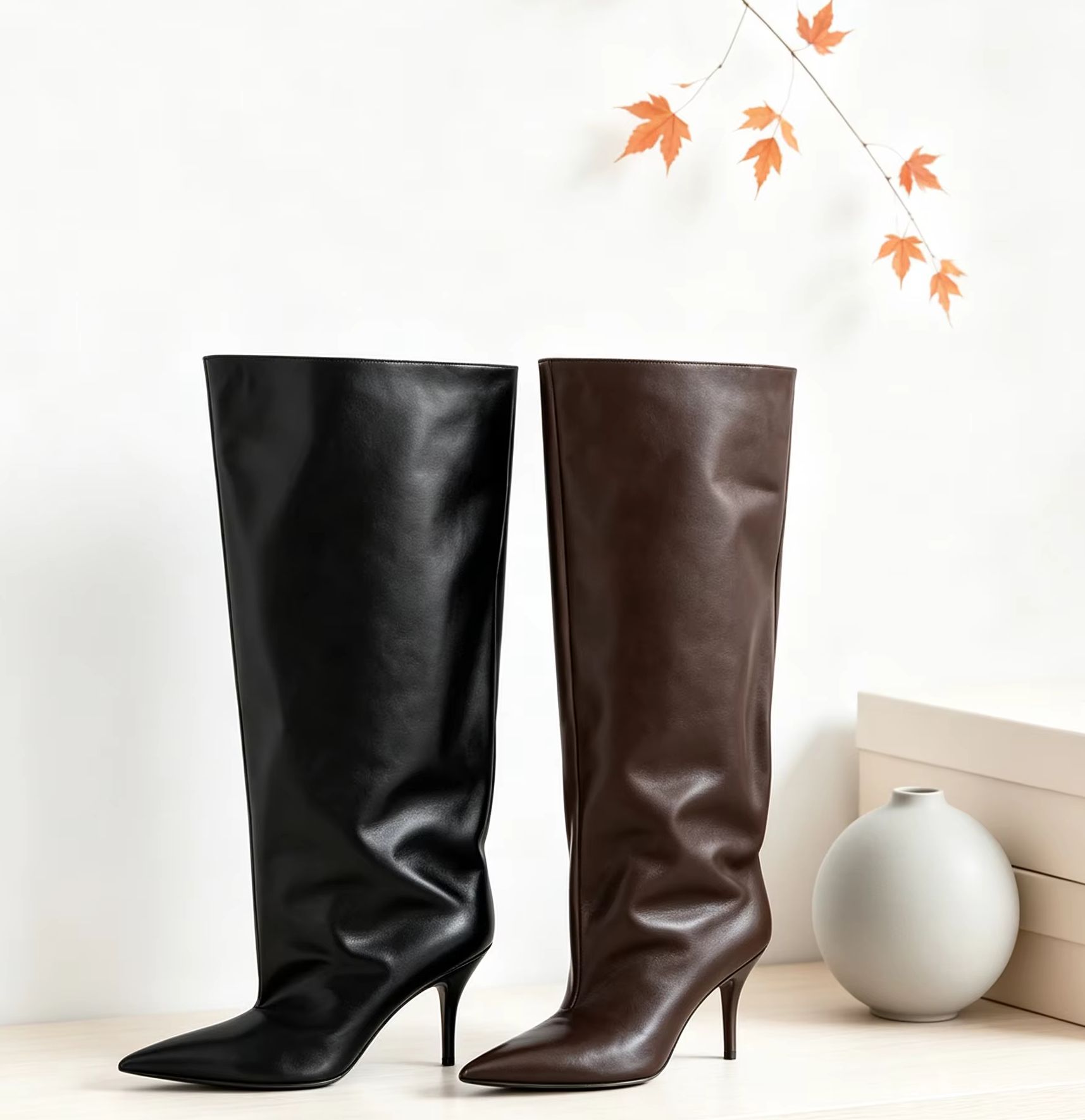 Stivali alti al ginocchio con  - Street Fashion Winter recensione e prezzo