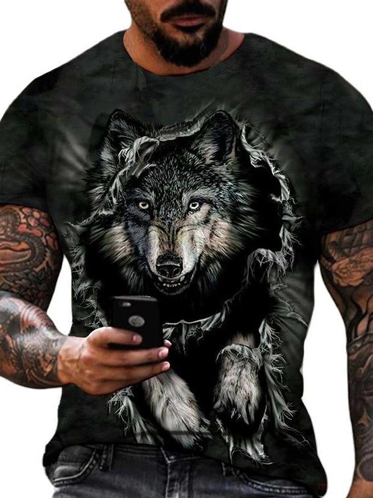 T-shirt da uomo con stampa lup - Street Fashion Urban recensione e prezzo